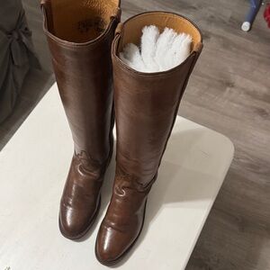 Justin Boots Women's Brown Leather Knee-High Boots